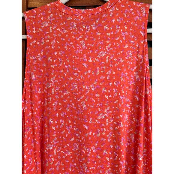 Lane Bryant NWT Sz 18/20 Orange Floral Max Swing Sleeveless Tunic Top | NWT - Picture 4 of 6